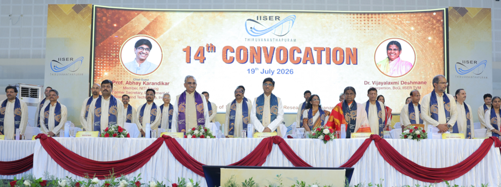 The 14th Convocation of IISER Thiruvananthapuram was held on 19 July 2026